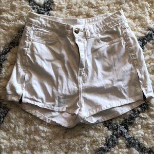 WHITE AMERICAN APPAREL HIGH WAISTED JEAN SHORTS